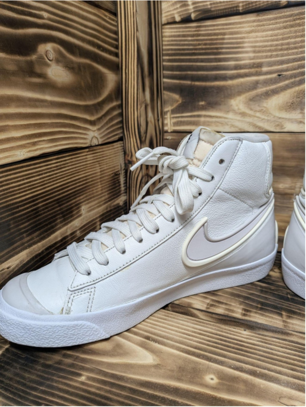 Nike Blazer Mid D/MS/X Shoes Womens Size 6.5 White Leather Sneakers DC1745-100 - Picture 7 of 9